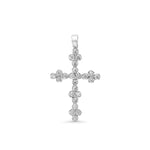 CZ Fleur Cross Pendant