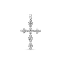 CZ Fleur Cross Pendant