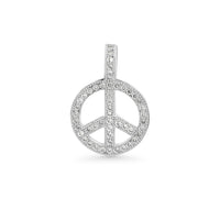 Micro Pave CZ Peace Sign Pendant