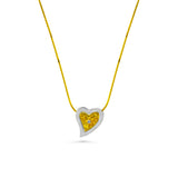 Gold Vermeil CZ Heart Necklace