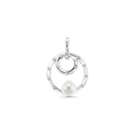 Double Circle Pearl Pendant