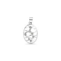 Oval CZ Wave Pendant