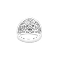 Mens CZ Round Signet San Judas Ring