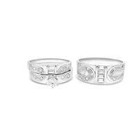 CZ Horseshoe Trio Ring Set