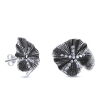 Antique CZ Coral Reef Stud Earrings