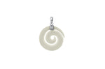 White Shell Spiral Pendant