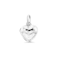 Micro Etched Heart Locket Pendant