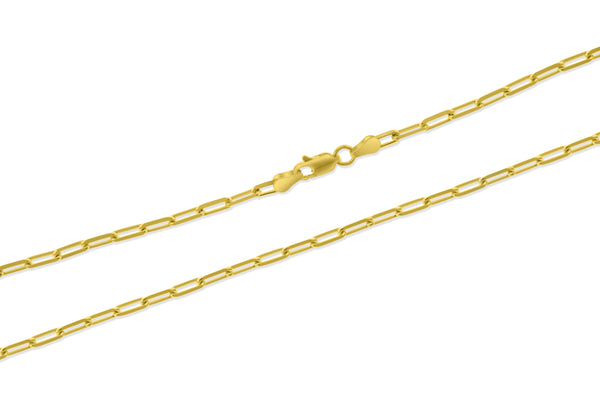 Gold Vermeil 3mm Paperclip Chain
