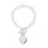 Heart Toggle Link Bracelet