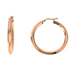 Rose Gold Edge Large Hoops