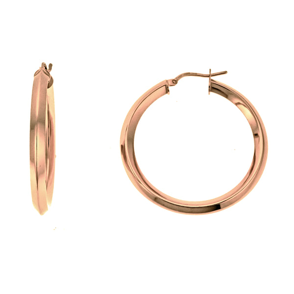 Rose Gold Edge Large Hoops