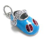 Blue Ladybug Baby Shoe Pendant