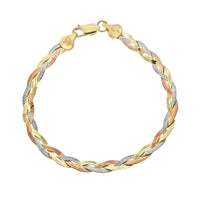 Tricolor Braided Herringbone Chain