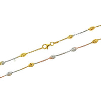Tricolor Oval Moon Bead Chain