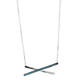 Blue Nano Turquoise X Necklace