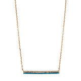 Blue Nano Turquoise Bar Necklace