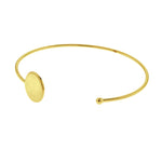 Gold Disc and Bead Bangle