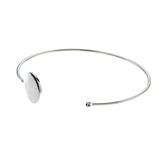 Silver Disc and Bead Bangle
