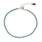 2mm Emerald CZ Bracelet
