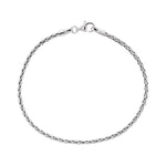 Rhodium Cable Weave Bracelet