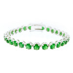 6mm Round CZ Emerald Bracelet