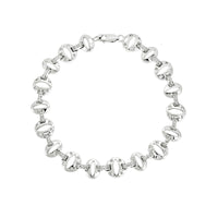 Round CZ Horsebit Bracelet