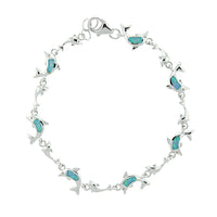 Blue Opal Dolphin Bracelet