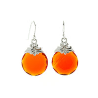 Orange Crystal Earrings