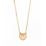 Rose Open Seashell Necklace