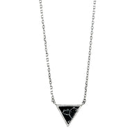 Black Marble Triangle Necklace
