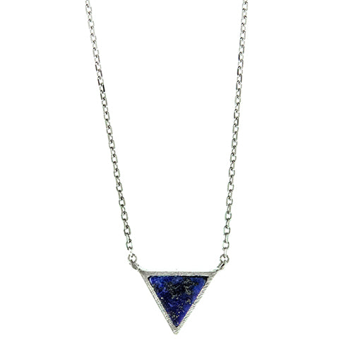 Lapis Triangle Necklace