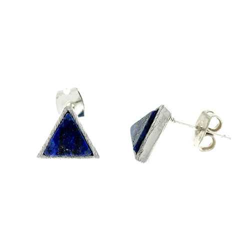 Lapis Triangle Earrings