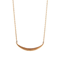 Rose Gold Curved Bar Necklace