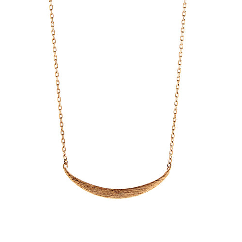 Rose Gold Curved Bar Necklace