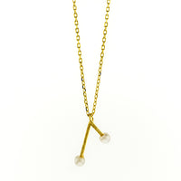 Gold Pearl Branch Necklace