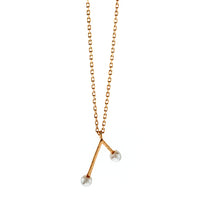 Rose Gold Pearl Branch Necklace