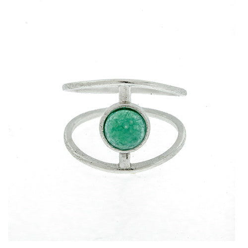 Turquoise Stone Cage Ring
