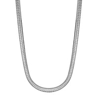 Rhodium DC Ring Herringbone Chain