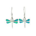 Blue Opal Dragonfly Earrings