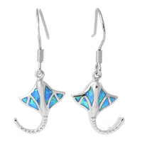 Blue Opal Stingray Earrings