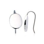 Oval Fixed Fish Hook Earrings