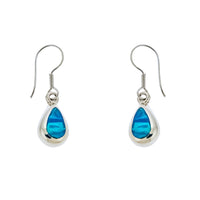 Blue Opal Teardrop Earrings