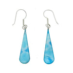 Larimar Long Teardrop Earrings