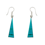 Turquoise Long Triangle Earrings