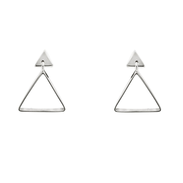 Open Triangle Post Earrings