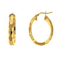 Oval Hammered Hoops