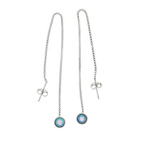 Blue Opal Threader Earrings