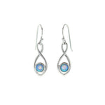 Blue Opal Swirl Earrings