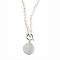 8mm Pearl Monogram Necklace