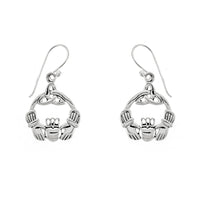 Round Weave Claddagh Earrings